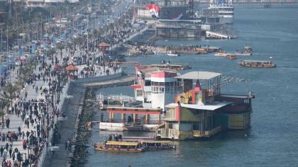 The Iraqi port of Basra situated on the Persian Gulf.