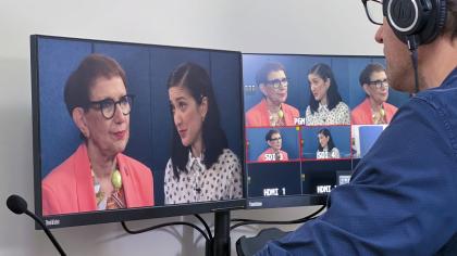 Secretary-General Rebeca Grynspan in an interview with UN Library and Archives