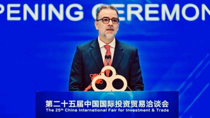 Deputy Secretary-General Moreno address the 25th China International Fair for Investment and Trade in the city of Xiamen on 8 September.