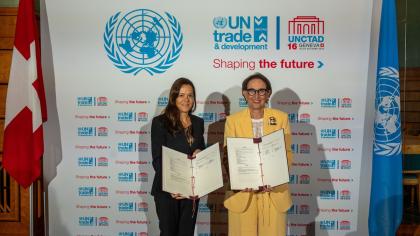 Swiss funding to ECDE, announced during UNCTAD16.