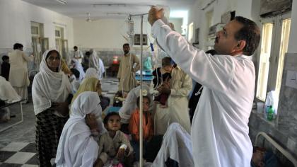 A doctor in an underfunded, overcrowded hospital in Pakistan