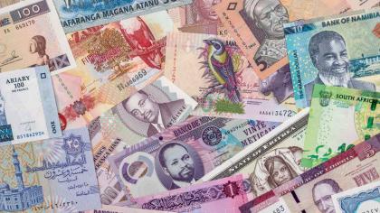 Various money of African countries