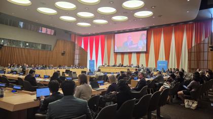 Acting Secretary-General Moreno speaks at a high-level meeting on critical minerals held at UN Headquarters in New York on 14 July.