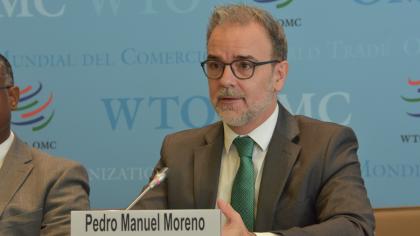 Acting Secretary-General Pedro Manuel Moreno spoke at a session during the WTO Public Forum 2026 on 17 September.